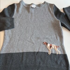 Liz Claiborne -‎ small, Charcoal and Light Gray Dog Sweater